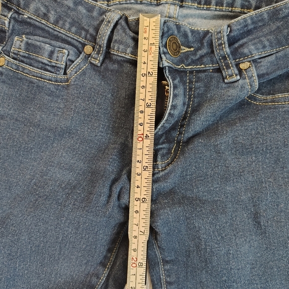 Rise Elegant Dark Blue Flare Jeans - Picture 6 of 7